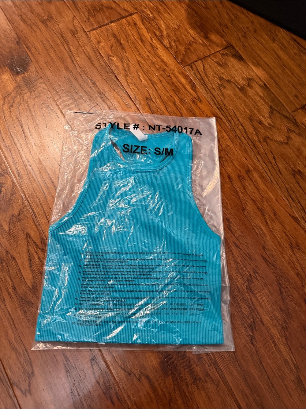 Zenana Outfitters Turquoise Ribbed Tank Top